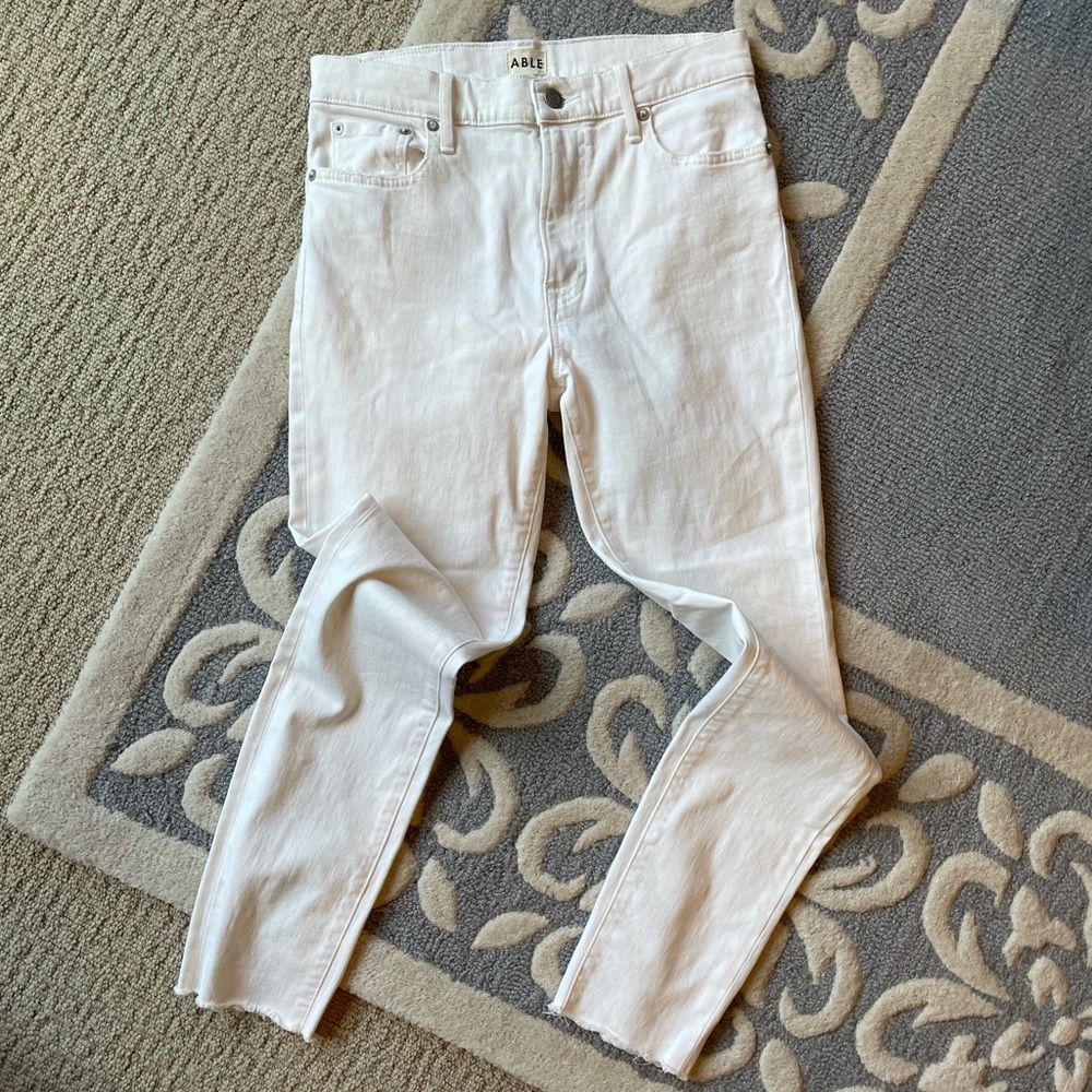 Able white jeans